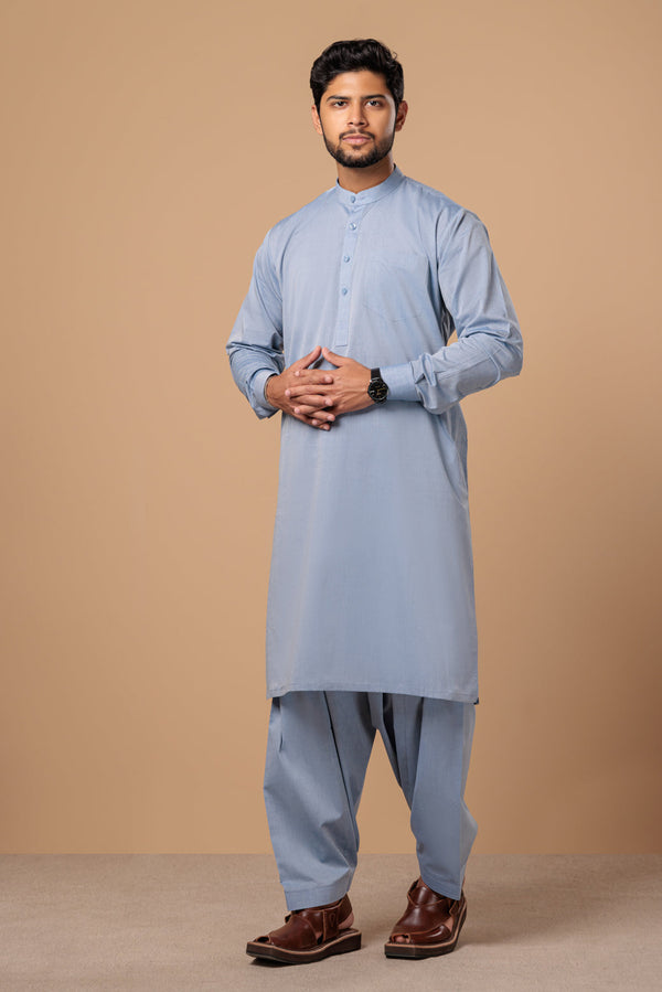 RUST-BLENDED-SHALWAR SUIT- (GSBS23-009)