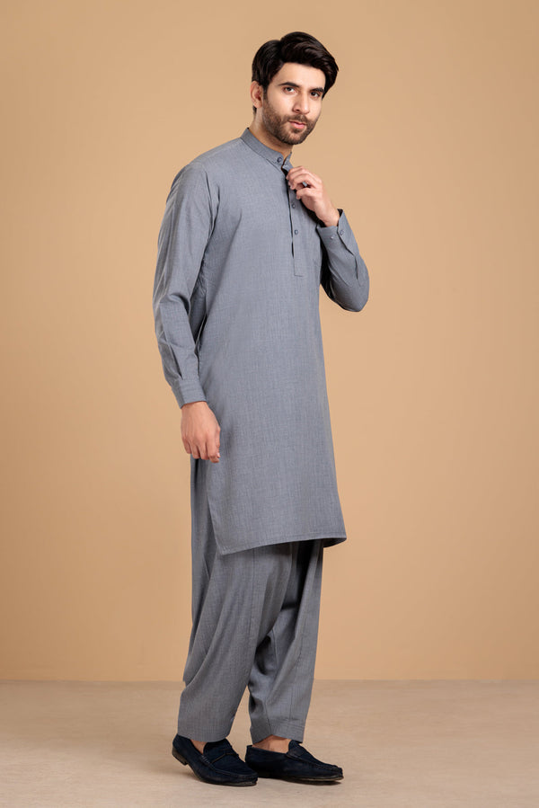 CHARCOAL-BLENDED-SHALWAR SUIT- (GSBS23-014)