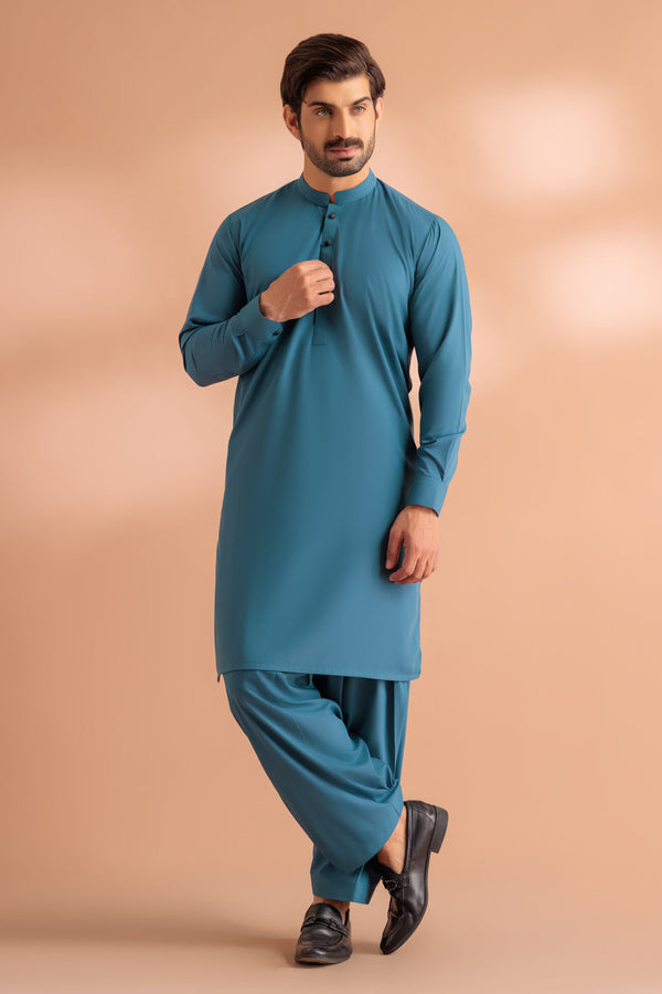 TEAL-BLENDED-SHALWAR SUIT - (GSBS24-001)