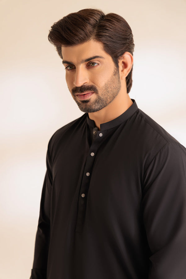 J-BLACK-BLENDED-SHALWAR SUIT - (GSBS24-002)