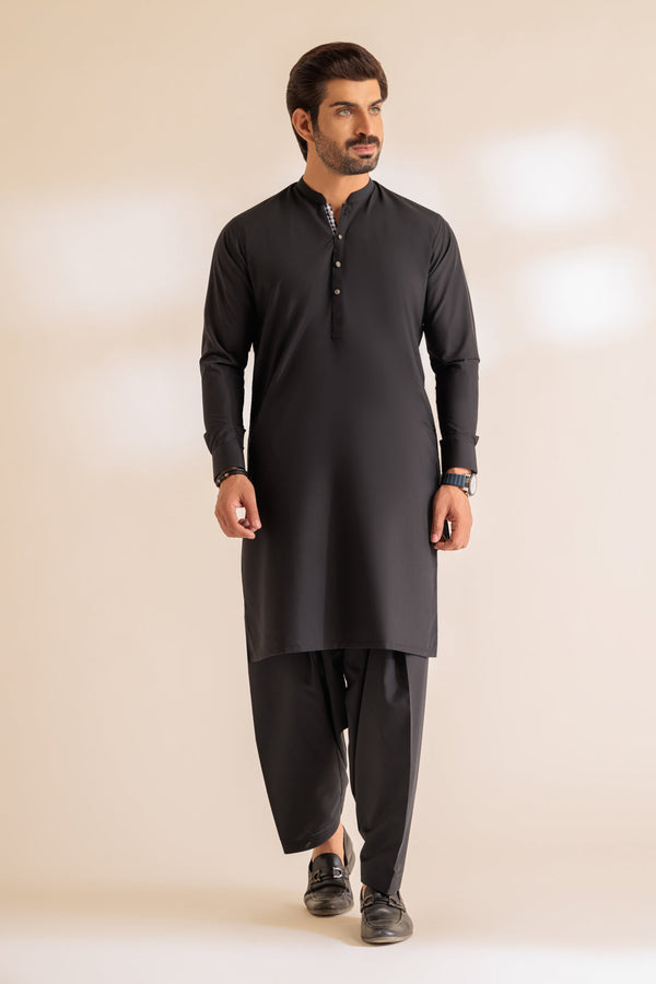 J-BLACK-BLENDED-SHALWAR SUIT - (GSBS24-010)