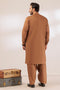 BUFF-COTTON DOBBY-SHALWAR SUIT - (GSBS24-016)