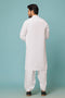 WHITE-BLENDED-SHALWAR SUIT - (GSBW23-011)