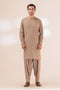 P-KHAKI-BLENDED-SHALWAR SUIT - (GSBW23-029)