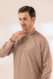 P-KHAKI-BLENDED-SHALWAR SUIT - (GSBW23-029)