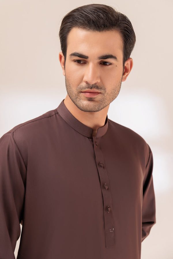 D-BROWN-BLENDED-SHALWAR SUIT - (GSBW23-037)