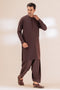 D-BROWN-BLENDED-SHALWAR SUIT - (GSBW23-037)