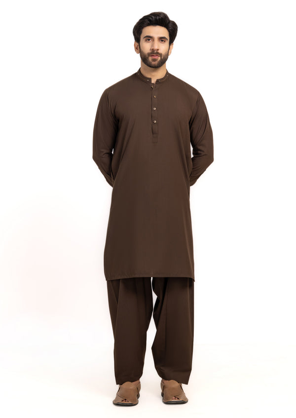 D-BROWN-BLENDED-SHALWAR SUIT - (GSBW24-012)