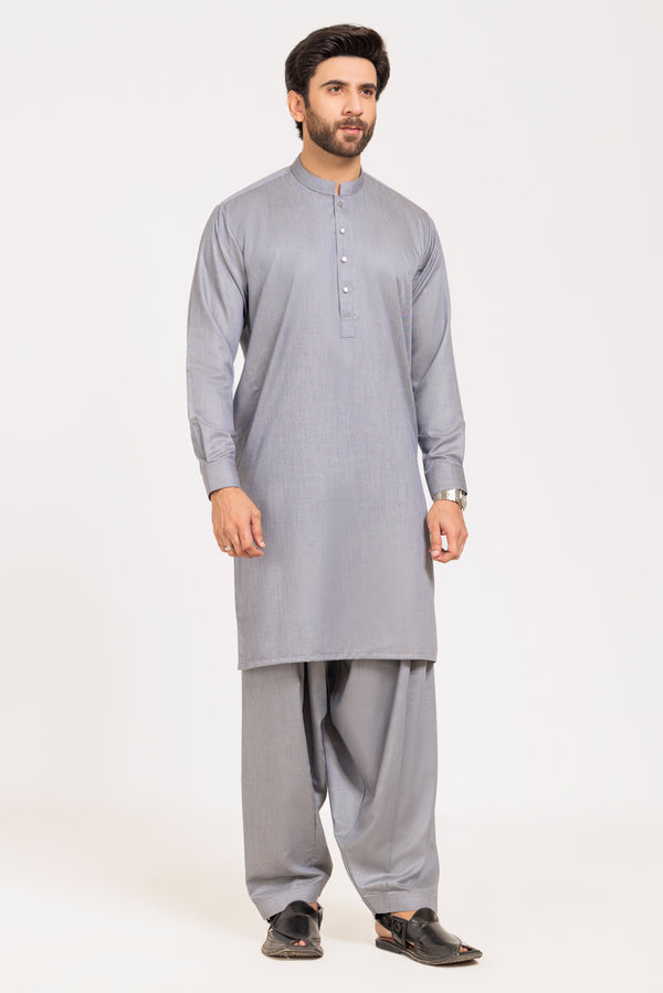 L-GREY-BLENDED-SHALWAR SUIT - (GSBW24-014)