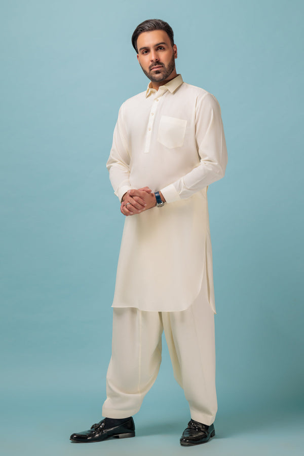 M-GREY-BLENDED-SHALWAR SUIT - (GSSR23-009)