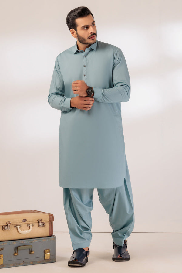 SLATE-BLENDED-SHALWAR SUIT - (GSSR24-028)