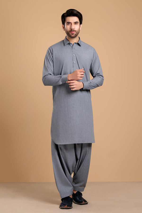 CHARCOAL-BLENDED-SHALWAR SUIT- (GSSS23-014)