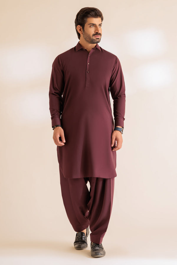 WINE-BLENDED-SHALWAR SUIT - (GSSS24-004)