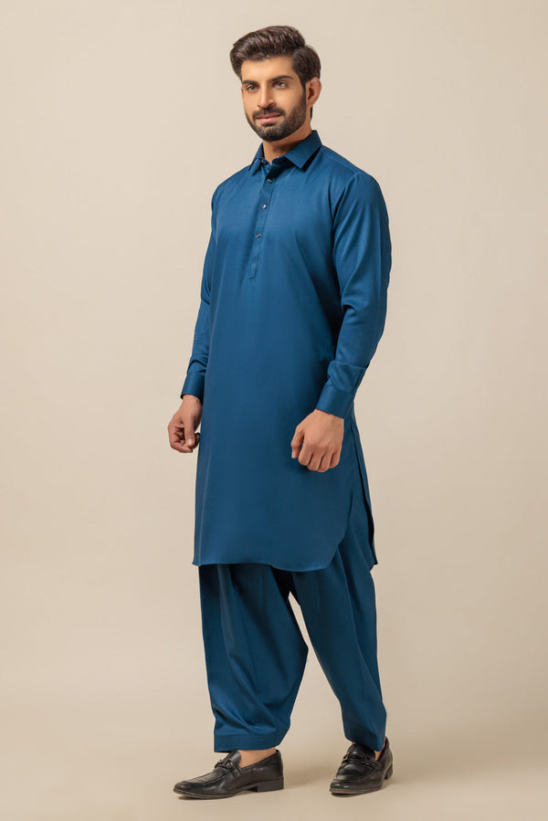 N-BLUE-BLENDED-SHALWAR SUIT - (GSSW23-033)