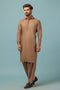 KHAKI-BLENDED-SHALWAR SUIT - (GSSW23-039)