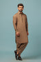 KHAKI-BLENDED-SHALWAR SUIT - (GSSW23-039)