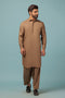 KHAKI-BLENDED-SHALWAR SUIT - (GSSW23-039)