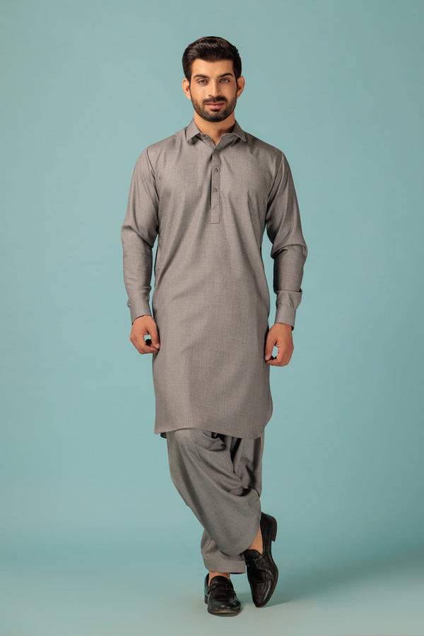 CH-GREY-BLENDED-SHALWAR SUIT - (GSSW23-056)