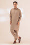 P-KHAKI-BLENDED-SHALWAR SUIT - (GSSW23-069)