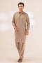 P-KHAKI-BLENDED-SHALWAR SUIT - (GSSW23-069)