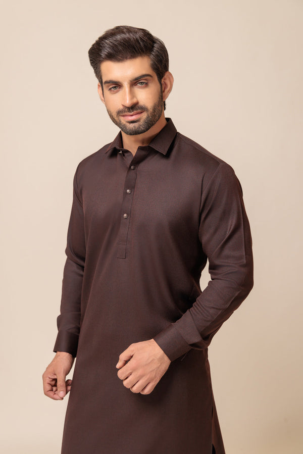 D-BROWN-BLENDED-SHALWAR SUIT - (GSSW23-083)