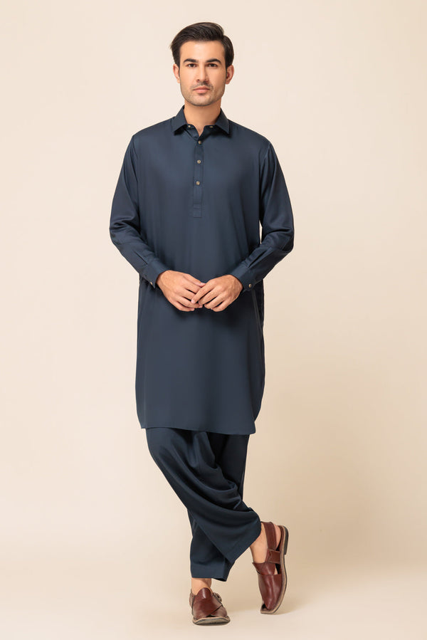 P-BLUE-BLENDED-SHALWAR SUIT - (GSSW23-085)