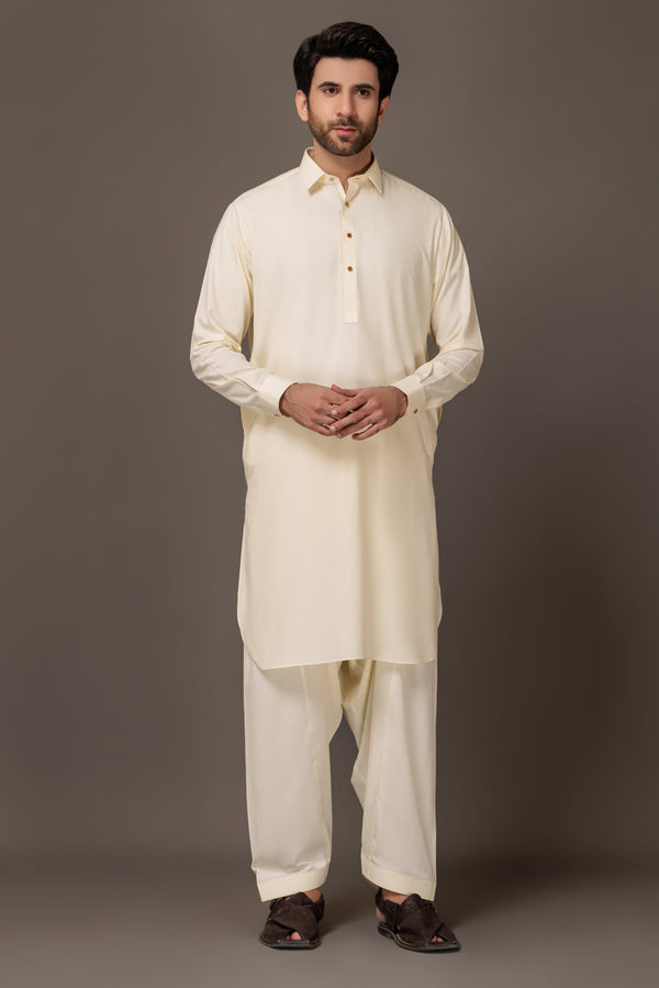 CREAM-BLENDED-SHALWAR SUIT - (GSSW23-089)