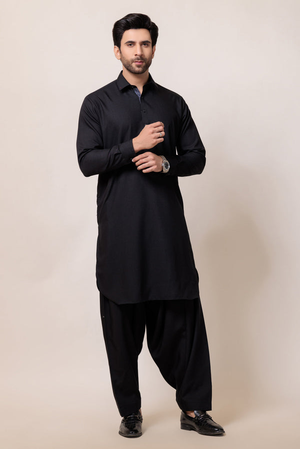 BLACK-BLENDED-SHALWAR SUIT  - (GSSW24-019)