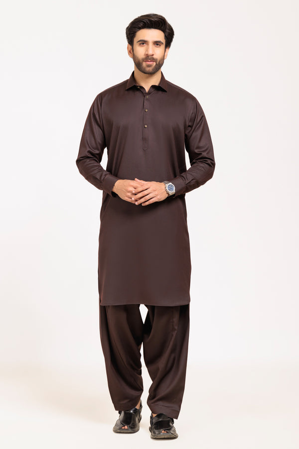 D-BROWN-BLENDED-SHALWAR SUIT - (GSSW24-023)