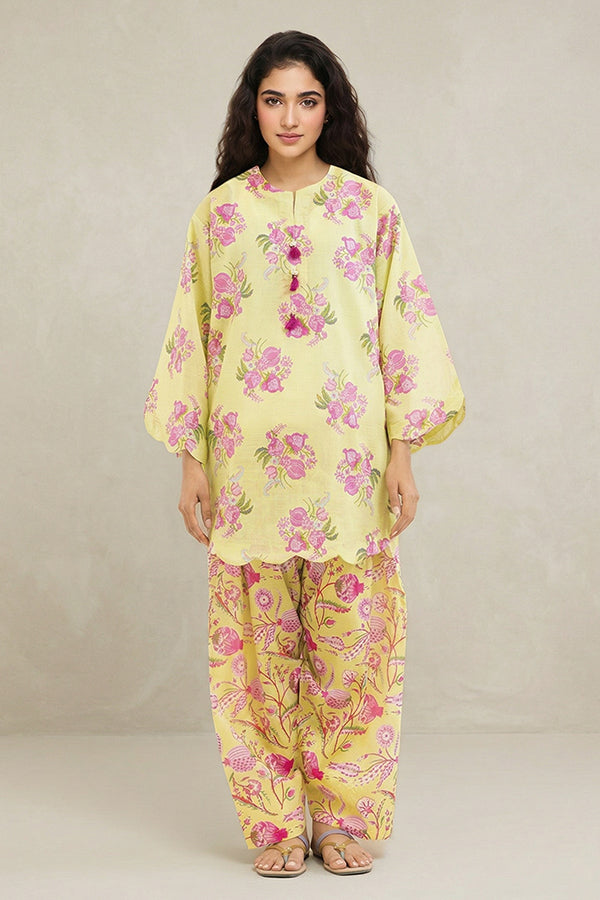 Green-Slub-Lawn-2 Piece (WP2PPBS26B1F3)