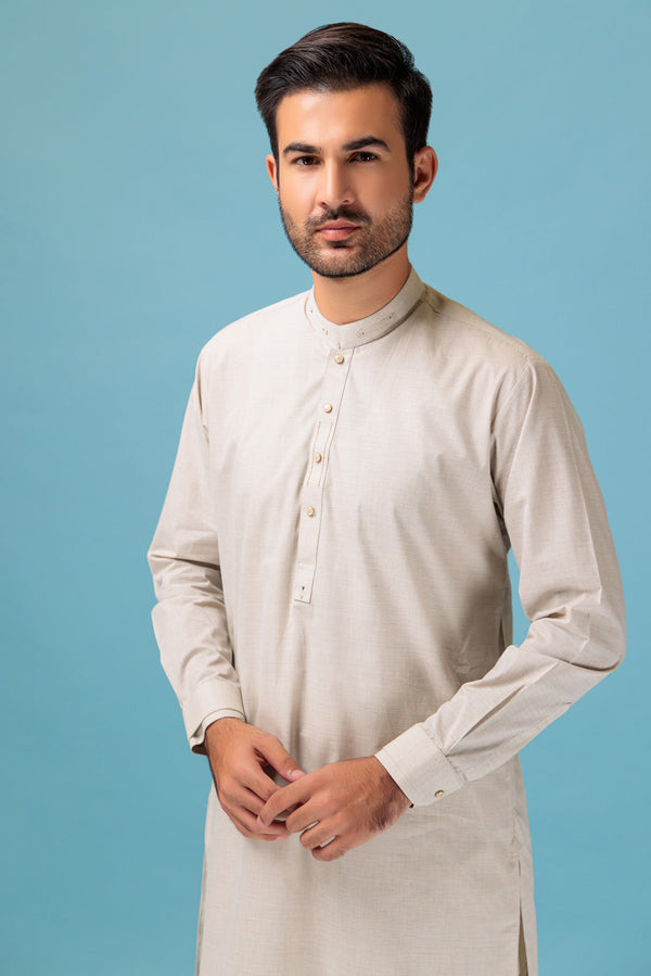 CLAY-BLENDED-KURTA PAJAMA TROUSER - (KSB23-003)