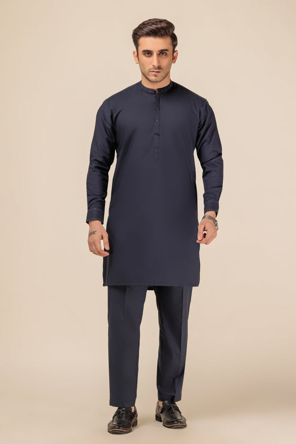 BLACK-RIB DOBBY-KURTA PAJAMA TROUSER - (KSB23-004)