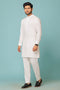 D-WHITE-BLENDED-KURTA SHALWAR - (KSB23-019)