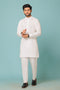 D-WHITE-BLENDED-KURTA SHALWAR - (KSB23-019)