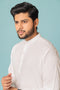 D-WHITE-BLENDED-KURTA SHALWAR - (KSB23-019)