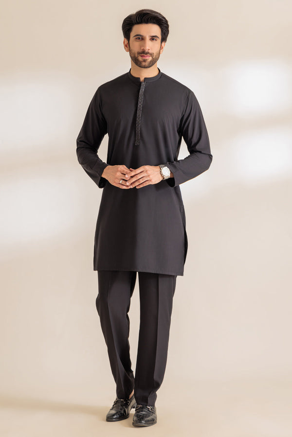 BLACK-BLENDED-KURTA TROUSER - (KSR24-003)