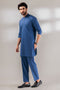 S-BLUE-COTTON-KURTA TROUSER - (KSR24-005)