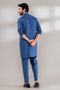 S-BLUE-COTTON-KURTA TROUSER - (KSR24-005)