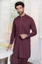 MO-RED-BLENDED-KURTA TROUSER - (KSR24-006)