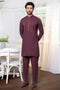 MO-RED-BLENDED-KURTA TROUSER - (KSR24-006)