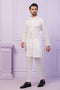 WHITE-COTTON-KURTA TROUSER - (KSR24-011)