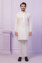 WHITE-COTTON-KURTA TROUSER - (KSR24-011)