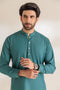 S-GREEN-BLENDED-KURTA TROUSER - (KSR24-013)