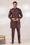 D-COFFEE-COTTON-KURTA TROUSER - (KSR24-024)