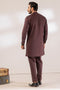 D-COFFEE-COTTON-KURTA TROUSER - (KSR24-024)