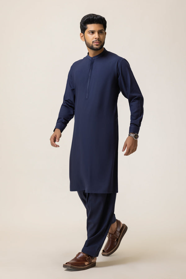 D-BLUE-BLENDED-KURTA SHALWAR - (KSRB23-001)