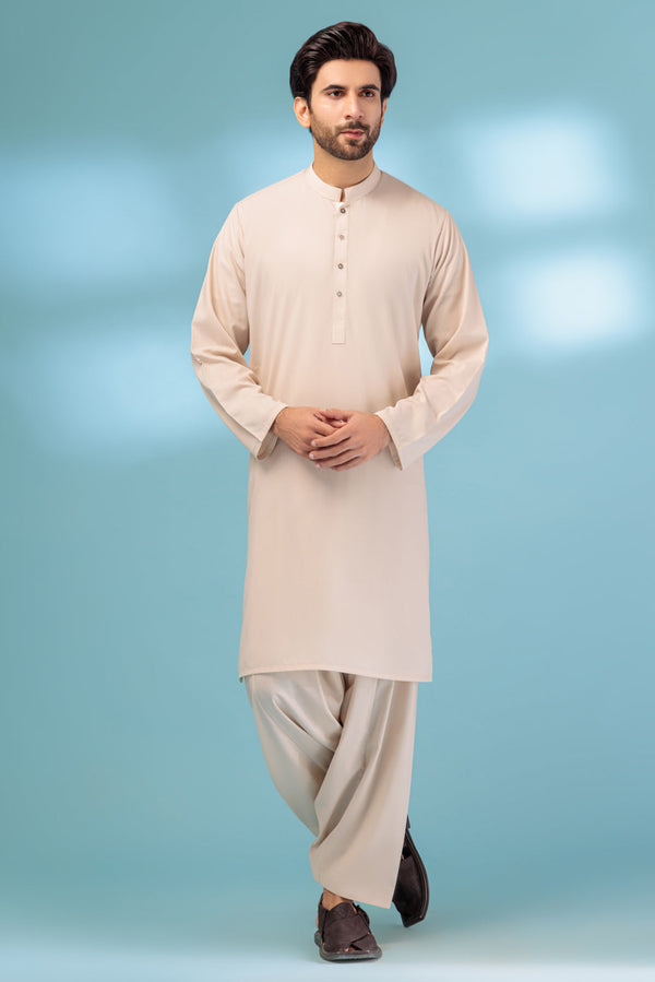 C-BUFF-BLENDED-KURTA SHALWAR - (KSRB23-009)