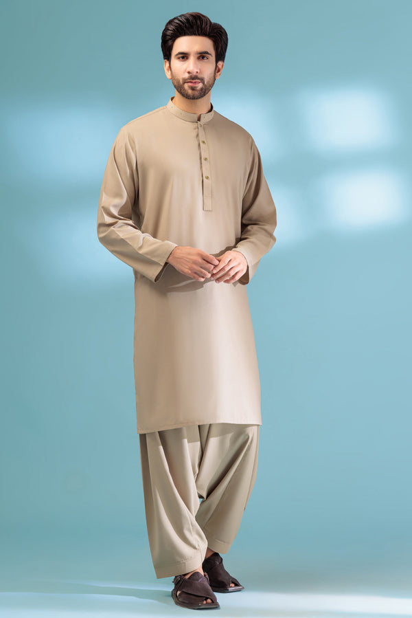 M-GREEN-BLENDED-KURTA SHALWAR - (KSRB23-010)