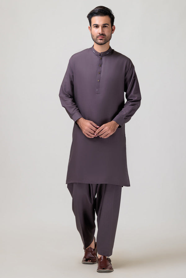 CHARCOAL-BLENDED-KURTA SHALWAR - (KSRB23-019)