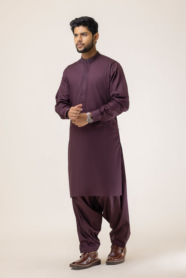 GRAPE-COTTON-KURTA SHALWAR - (KSRB23-027)